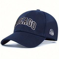 Men's CHICAGO Embroidered Baseball Cap Outdoor Adjustable Sun Hat
