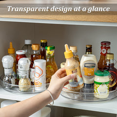 Clear Rotating Turntable Organizer Multifunctional Spice Rack