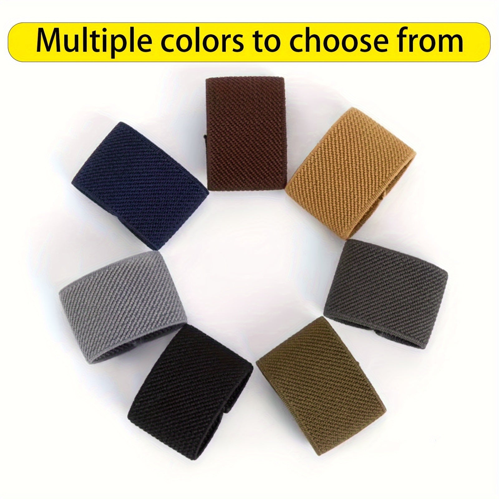 10pcs Men's Tactical Belt Accessories Fixing Rings Elastic Pull Webbing Retainer