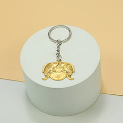 Vintage Lucky Fish Keychain Keyring Pendant Christmas Thanksgiving Gift