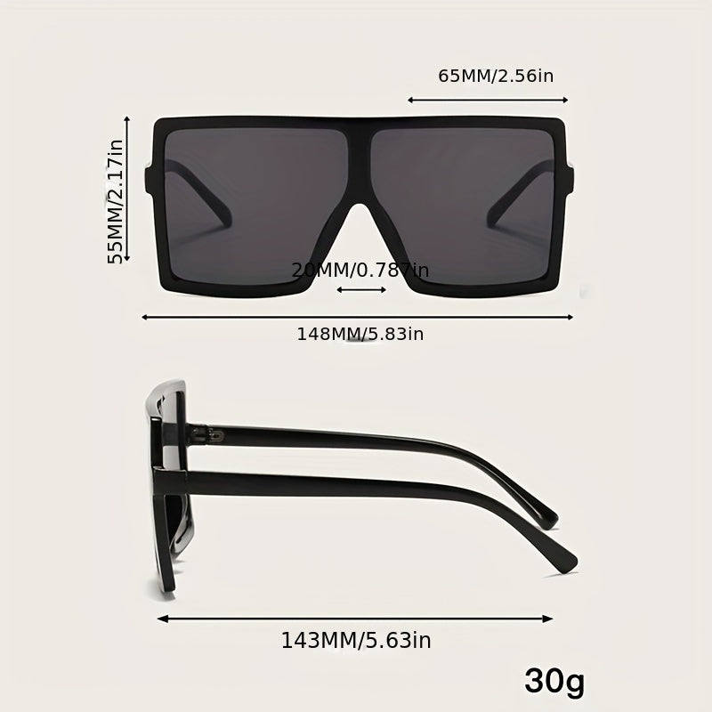 Men's Vintage Square Frame Sunglasses for Holiday Party