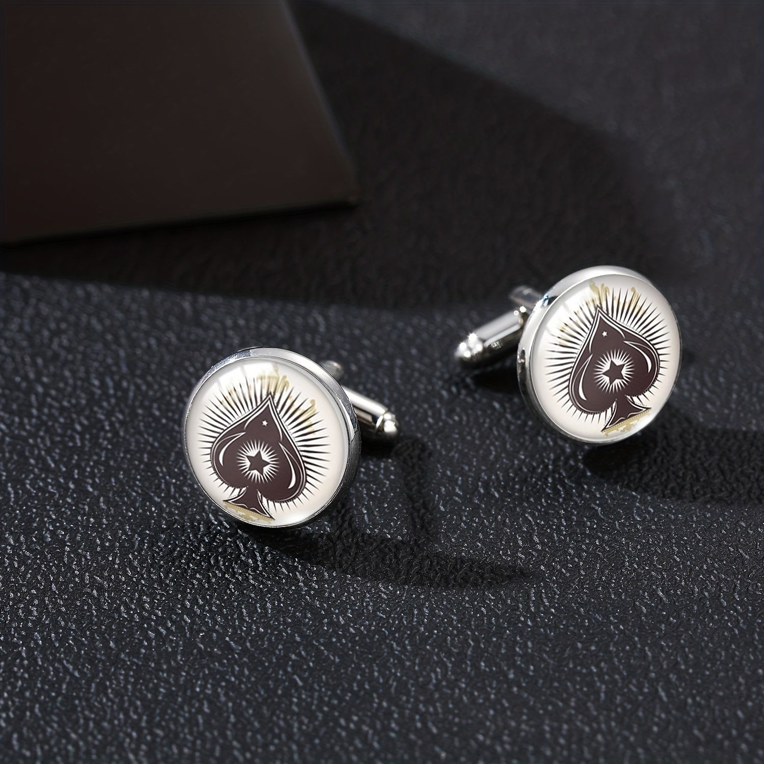 Peach Cufflinks King Card Poker Cufflinks