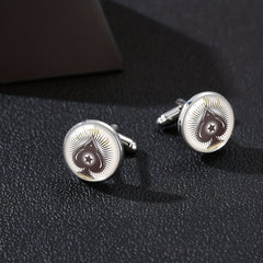Peach Cufflinks King Card Poker Cufflinks