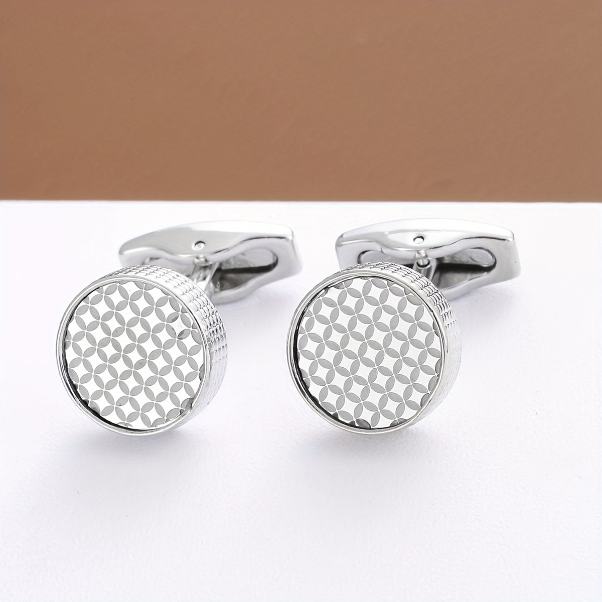 Silvery Round Shirt Cufflinks Cuff Nails Men's Fashion Jewelry