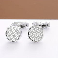 Silvery Round Shirt Cufflinks Cuff Nails Men's Fashion Jewelry