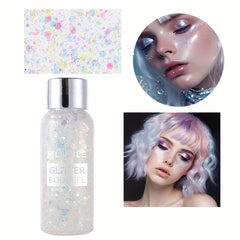 Mermaid Sequins Body Glitter Gel Long Lasting Glitter for Face Hair Eyeshadow