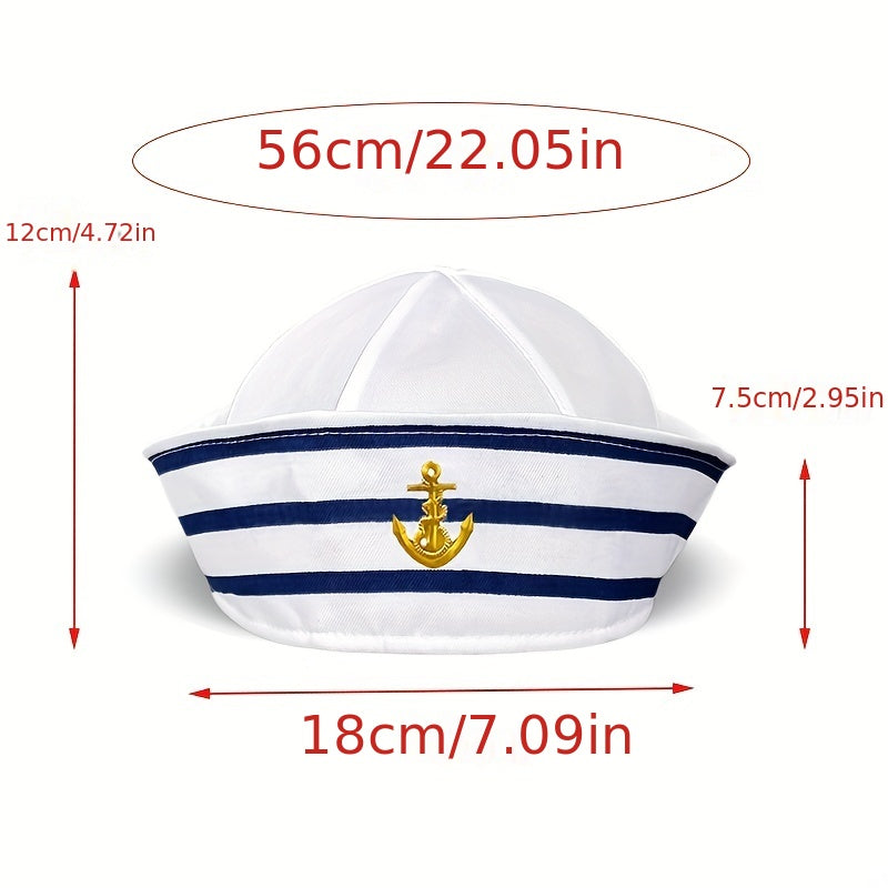 Striped Navy Sailor Hat For Men And Women