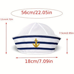 Striped Navy Sailor Hat For Men And Women