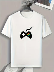 Gamepad Print Men's Graphic T-shirt for Summer