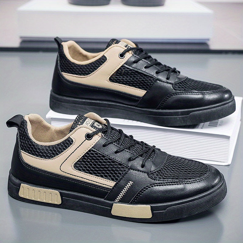 Men's Lace-up Sneakers Ventilation Holes Skate Shoes Good Grip