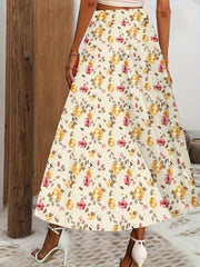 Floral Print High Waist Skirt for Women