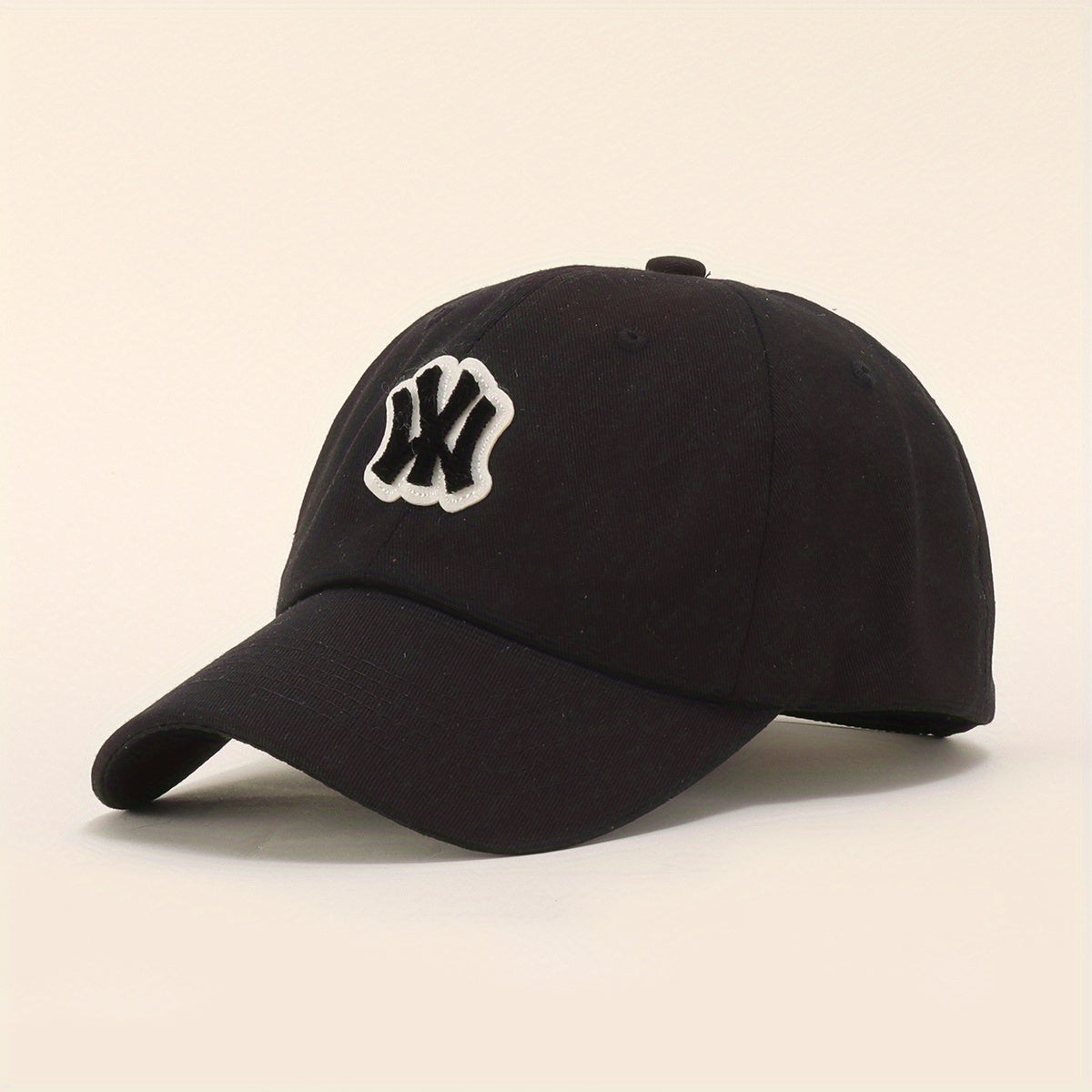 Letter Patch Baseball Cap Unisex Solid Adjustable Casual Dad Hats