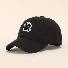 Letter Patch Baseball Cap Unisex Solid Adjustable Casual Dad Hats