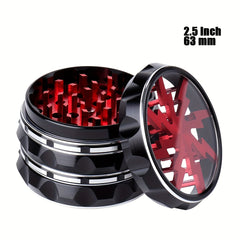 6.35cm Spice Grinder Top Transparent Red Green Pink Purple