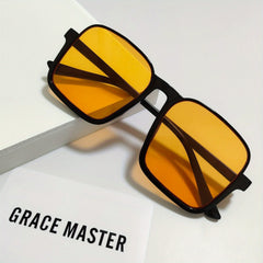Square Half Frame Sunglasses - Retro Look for Men and Women
