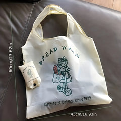 2pcs Foldable Shopping Bag Reusable Animal Plant Print