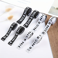 Letter Print Bra Shoulder Straps Elastic Adjustable Underwear Straps