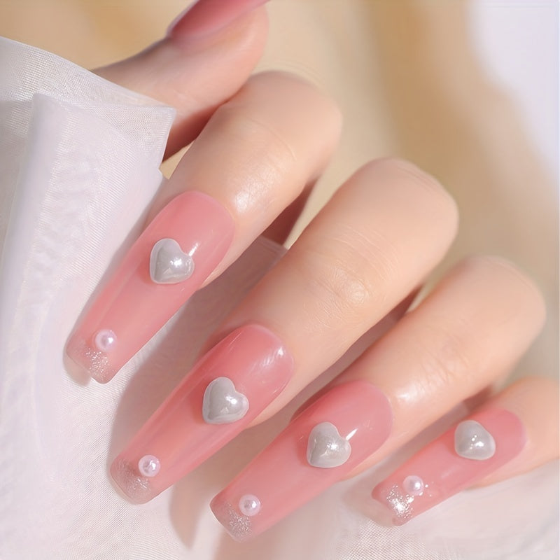 Heart Shaped Nail Charms Crystal Rhinestones Nail Art Decorations