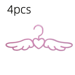 4pcs Love Angel Wings Shaped Hanger with Tie Scarf Holder
