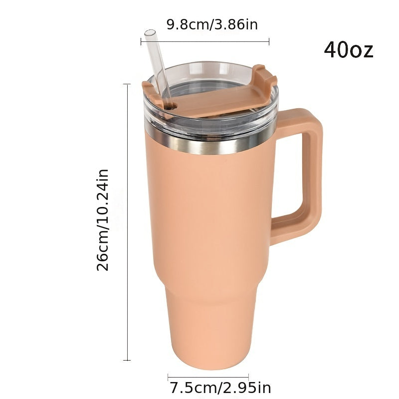40oz Stainless Steel Sports Tumbler, Football Baseball Basketball Design