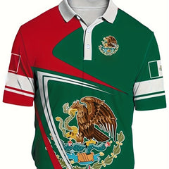 Eagle Block Pattern Men's Custom Fit Polo Shirt