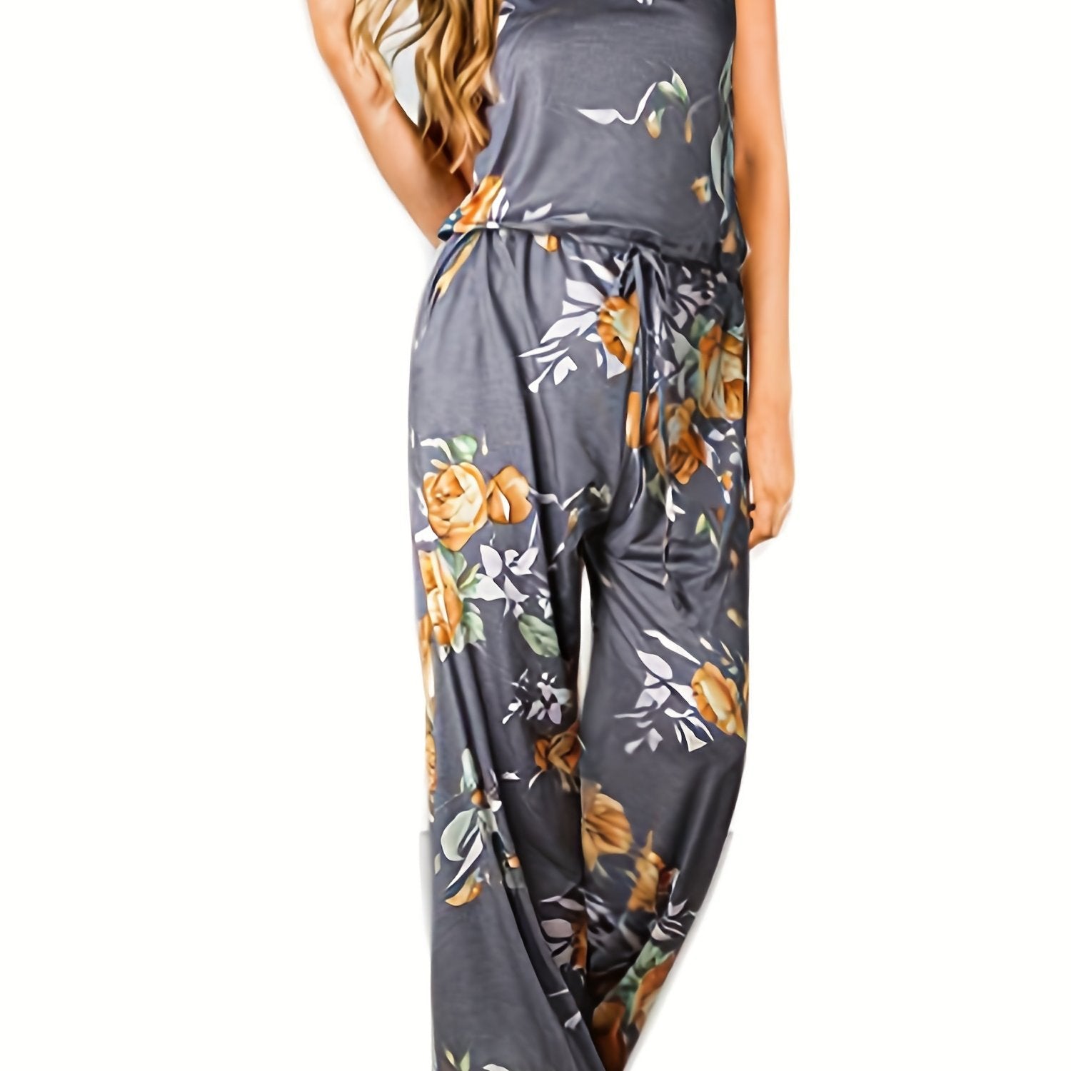 Floral Print Cami Jumpsuit