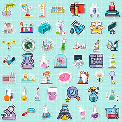 50 Fun Science Stickers Physics Biology Chemistry Decals
