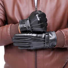 Outdoor Sports Waterproof PU Leather Gloves