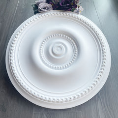 PU European Style Lamp Panel Ceiling Decoration Round Carved Lamp Holder