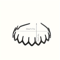 4pcs Water Wave Headbands Set Hair Hoops for Face Washing & Makeup - 2 Colors