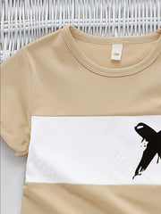 Boys Clock Outfit Shorts & T-shirt Crew Neck Summer Kids Clothes