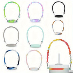 Silicone Water Bottle Handle, Reusable Cup Rope for 8-40oz Cups