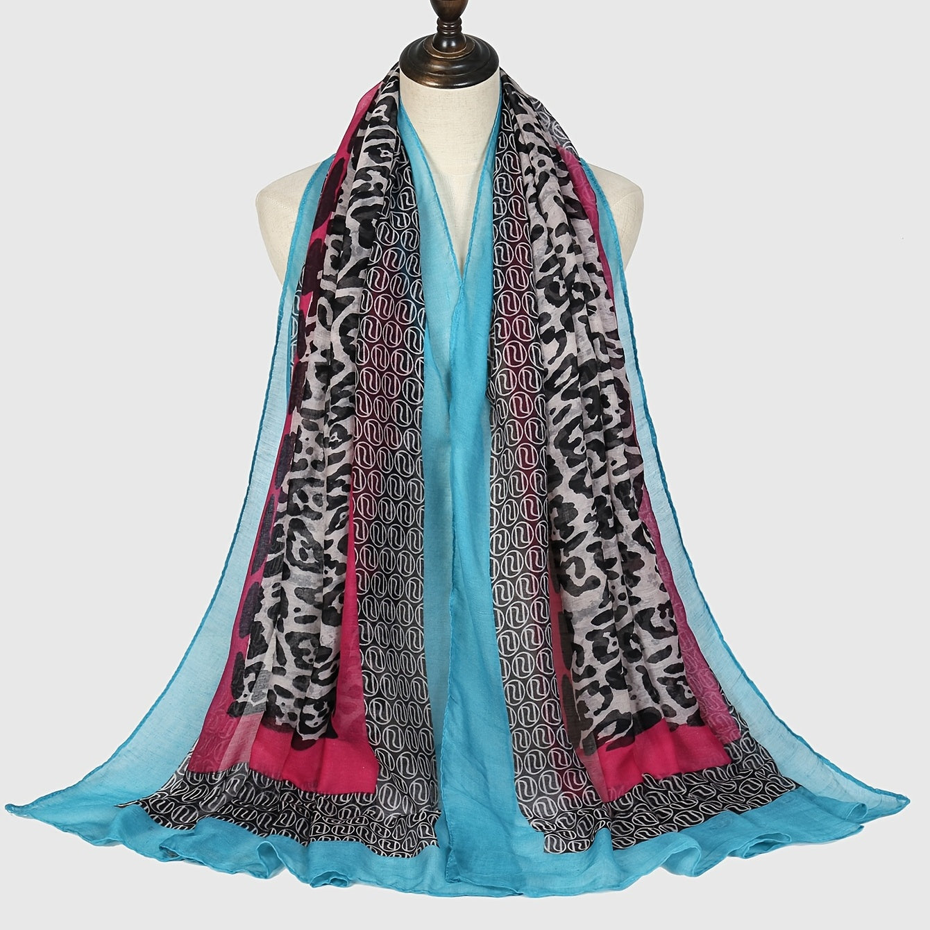 Vintage Print Thin Scarf Shawl Beach Towel Yarn Scarf Casual Sunscreen Large