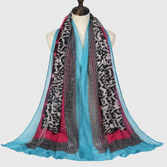 Vintage Print Thin Scarf Shawl Beach Towel Yarn Scarf Casual Sunscreen Large