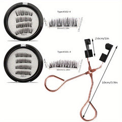 3D Magnetic False Eyelashes Faux Mink Lashes With Tweezers