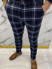 Retro Style Palid Slacks Men s Casual Slightly Stretch Pants