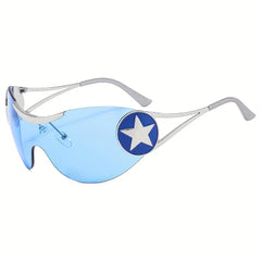 Y2K Pentagram Pattern Sunglasses UV Protection