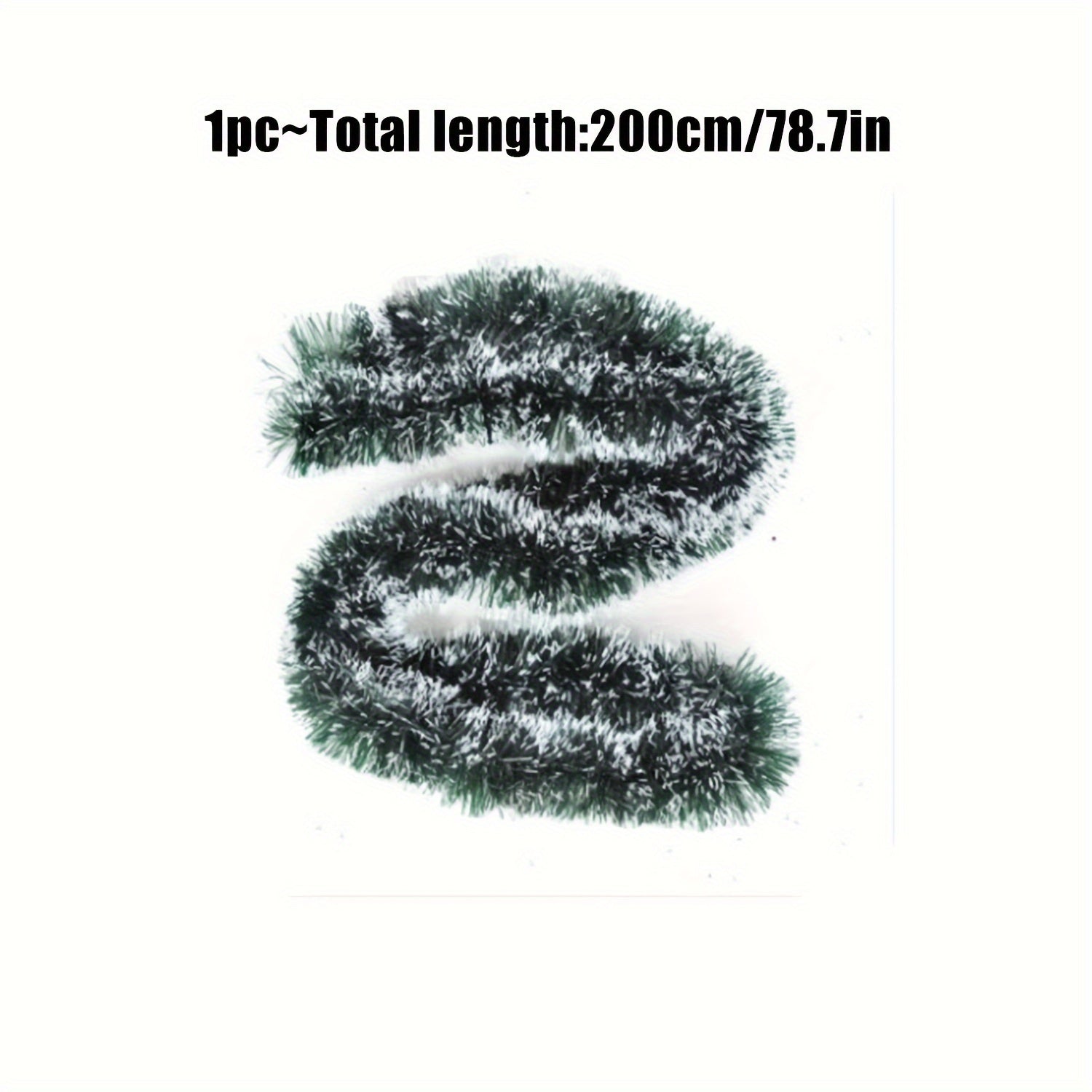 Green Snowy Garland Artificial Christmas Pine Streamers for Ceiling Decorations