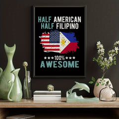 American Immigrant Culture Poster Map Modern Wall Art Home Decor