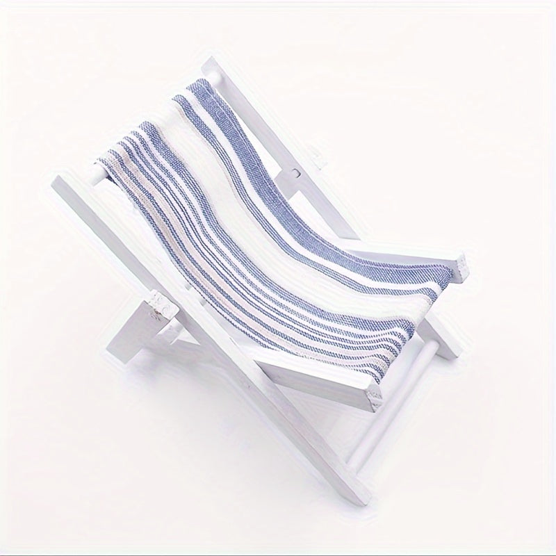 Miniature BJD Recliner Beach Chair for Dollhouse