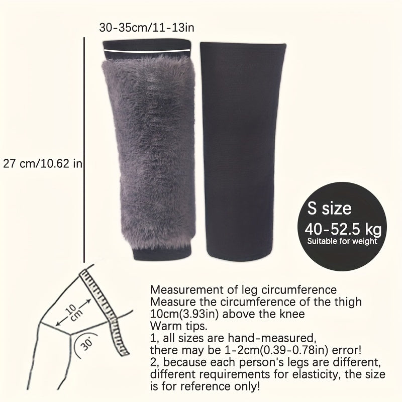Outdoor Winter Rabbit Fur Warm Knee Pads - Prevent Cold Legs