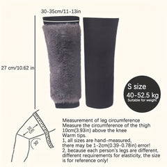 Outdoor Winter Rabbit Fur Warm Knee Pads - Prevent Cold Legs
