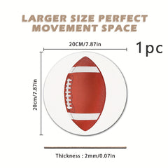 Rugby Printed Circular Anti Slip Mouse Pad