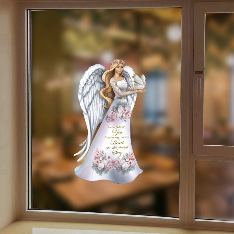 Angel Christmas Ornament Sticker Window Glass Decoration PVC Sticker