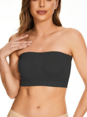 Wireless Bandeau Bra Strapless Tube Bra for Yoga Workout Women