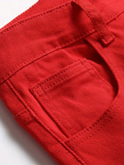 Men's Slim Fit Block Jeans Casual Street Style Stretch Denim Pants