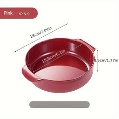 Double Ear Noodle Bowl Reusable Non Slip Food Container Microwave Heating Bowl