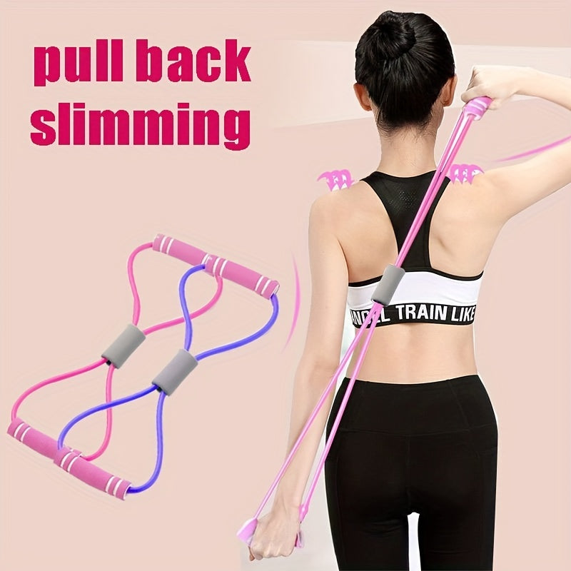 8 Shaped Tension Rope Chest Expander Elastic Strap