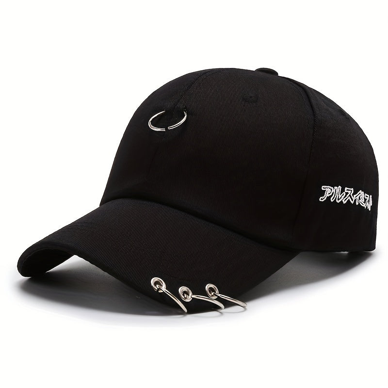 Unisex Baseball Cap Iron Ring Snapback Adjustable Hat