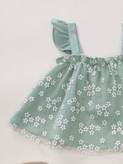 Baby Girls 2 Piece Flower Print Cami Top & Shorts